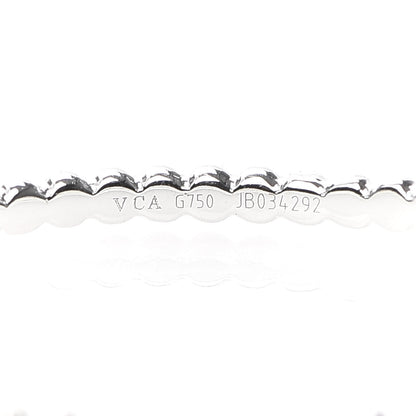 Van Cleef & Arpels 18K White Gold Small Perlee Hoop Earrings 4 of 5
