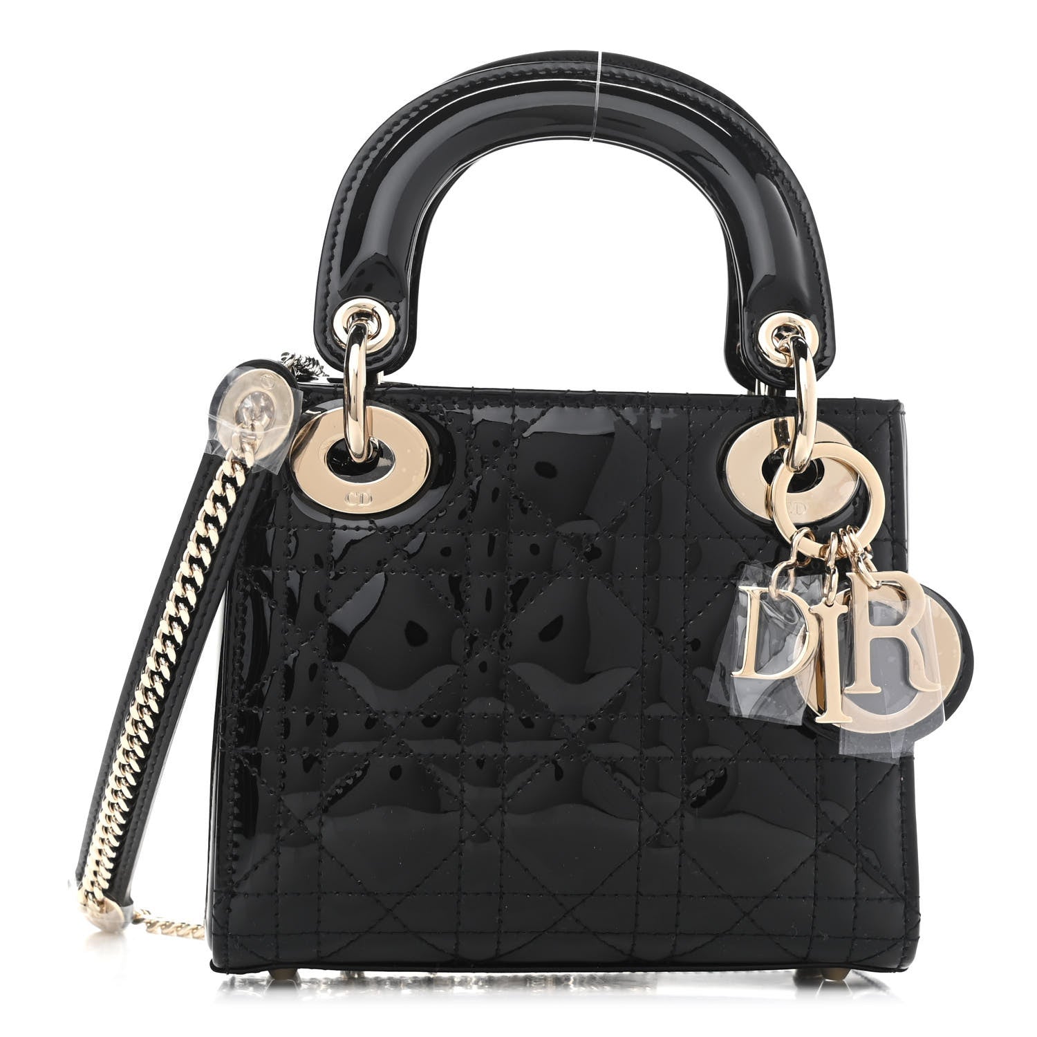 Christian Dior Patent Cannage Mini Lady Dior Black 1 of 9