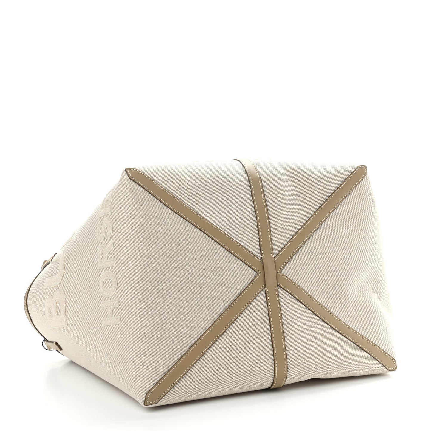 Cotton Canvas Mini Logo Horseferry Tote Bag Off White
