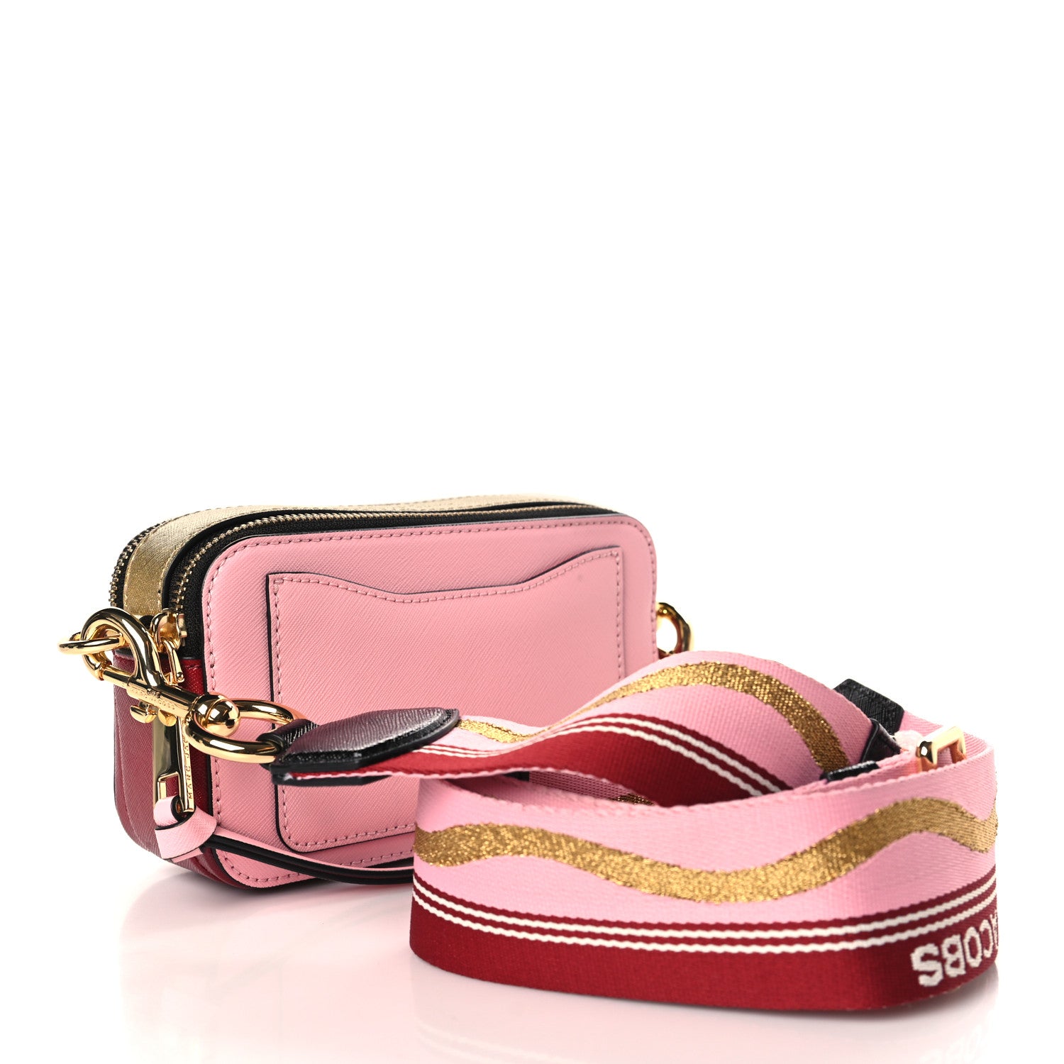 Marc Jacobs Saffiano Small Snapshot Camera Bag Pink Multicolor 3 of 10
