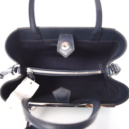 Fendi Vitello Elite Colorblock Petite 2Jours Tote Lavagna Oceano Argento 8 of 11
