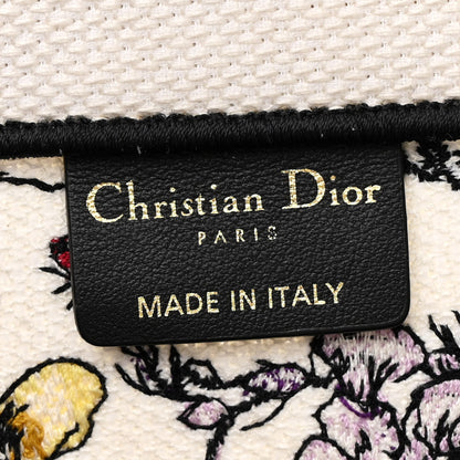 Christian Dior Canvas Embroidered Large Florilegio Book Tote White Multicolor 6 of 11
