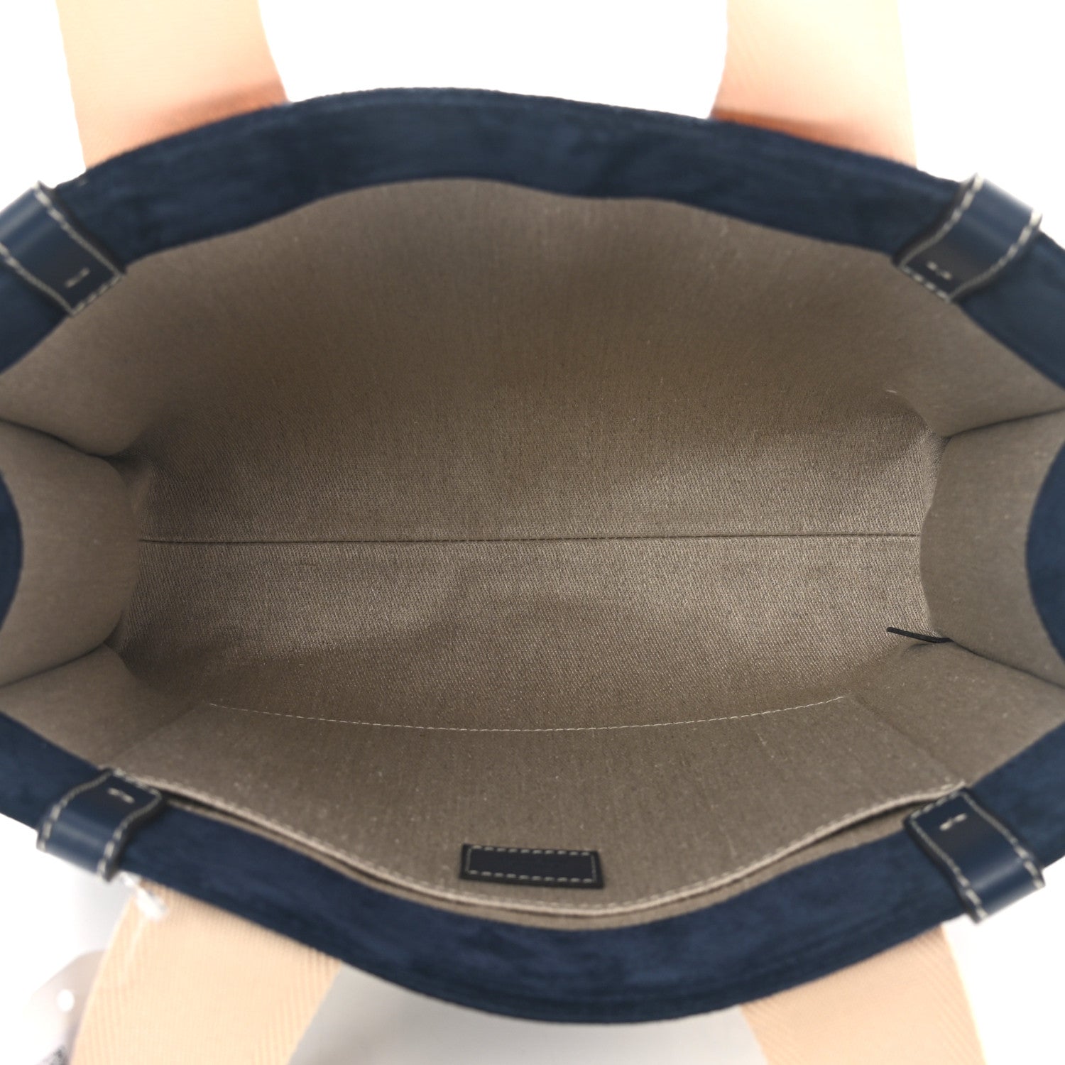 Chloe Suede Calfskin Medium Woody Ribbon Tote Navy 5 of 10