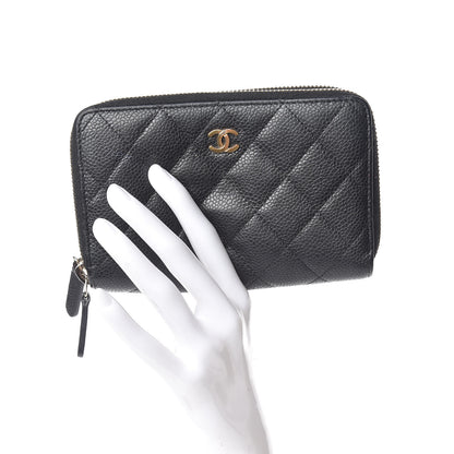Chanel Caviar Quilted Large Gusset Double Zip Around Wallet Black 2 of 18
