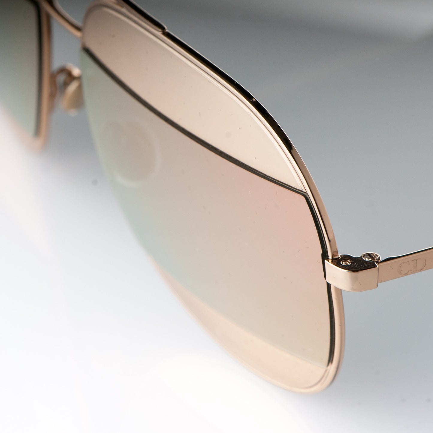 Split 1 Aviator Sunglasses Rose Gold
