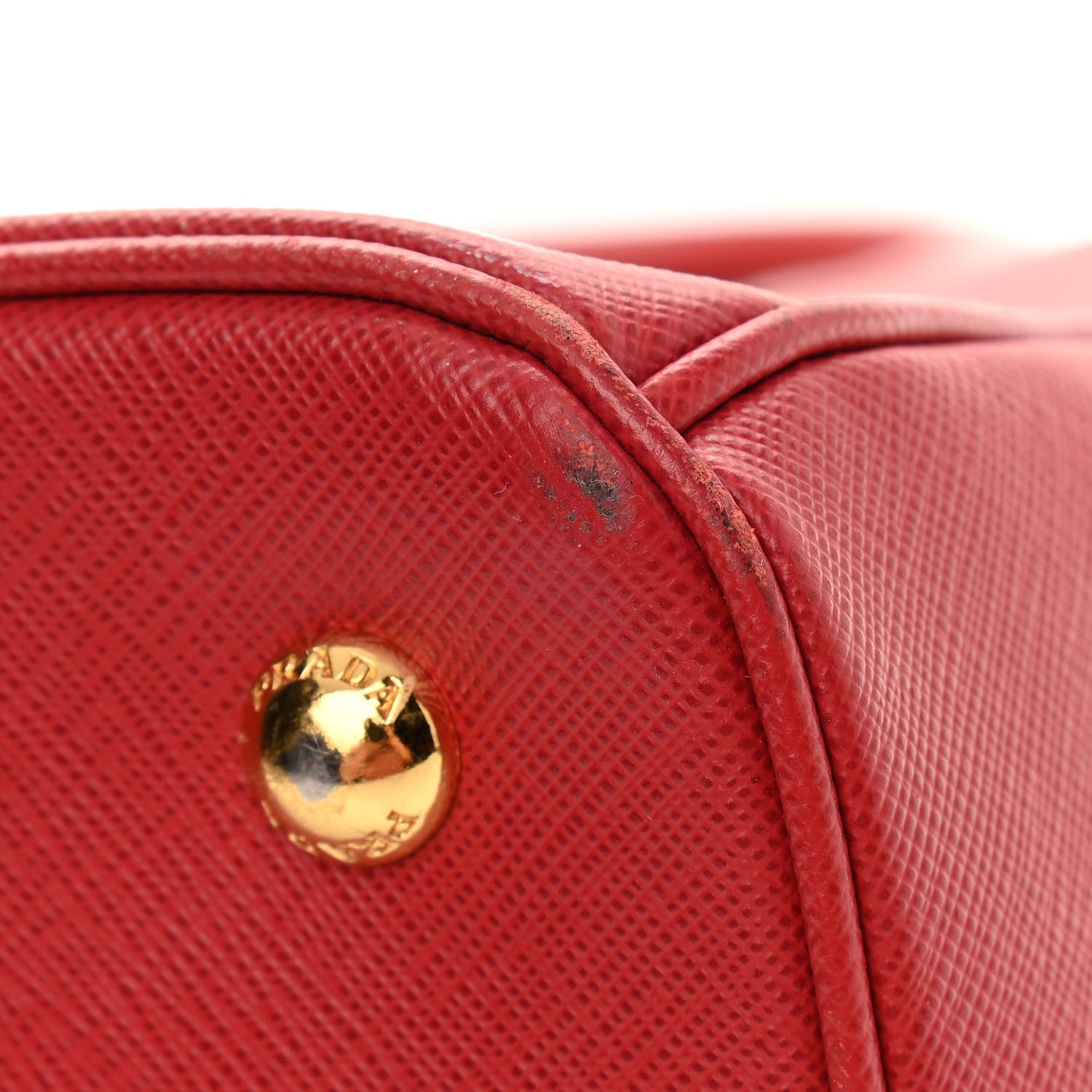 Prada Saffiano Lux Medium Tote Fuoco 7 of 19
