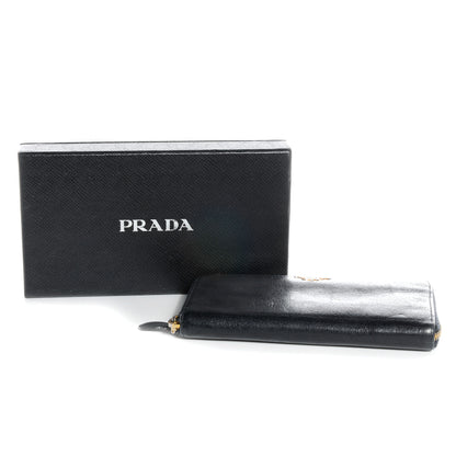 Prada Cinghiale Zip Around Wallet Navy 8 of 8