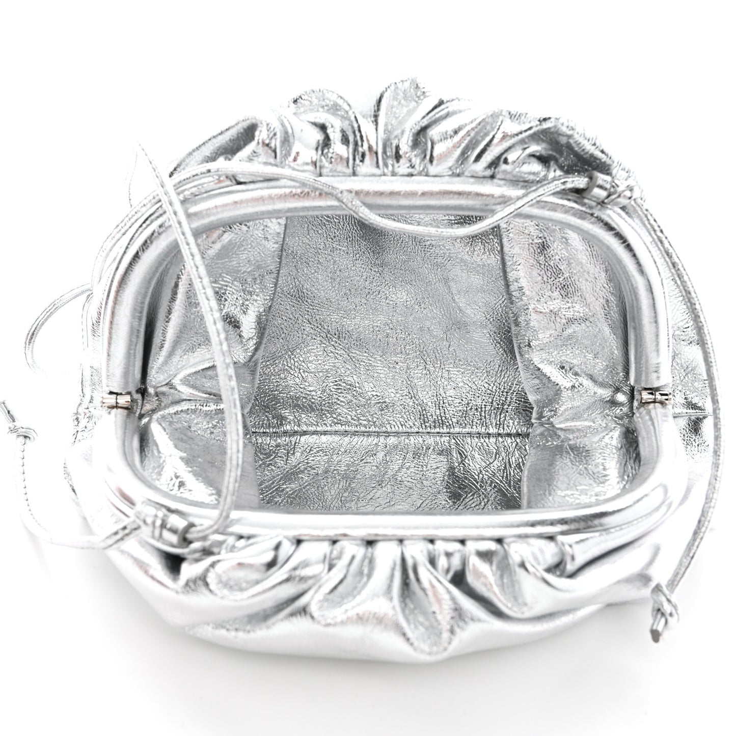 Metallic Calfskin The Mini Pouch Silver