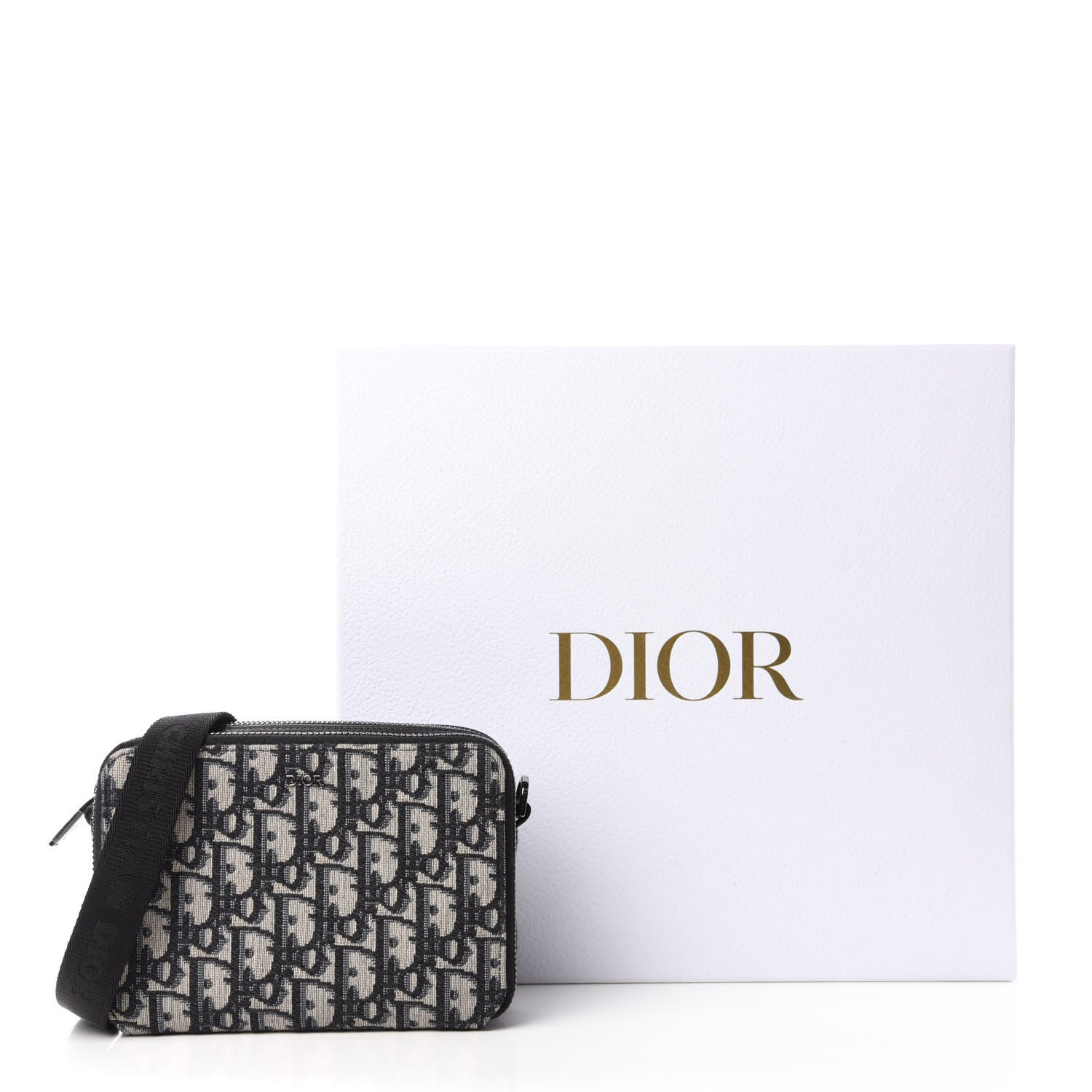 Christian Dior Oblique Pouch Navy Blue 10 of 10