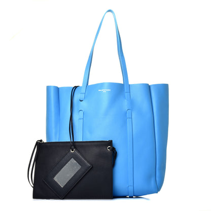 Balenciaga Veau Baltimore Double Sided Small Everyday Tote Bleu Turquoise Black 1 of 9