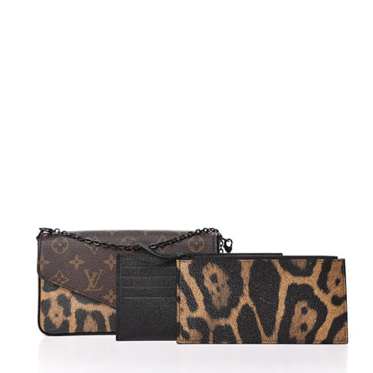 Louis Vuitton Monogram Animal Print Pochette Felicie Chain Wallet 15 of 15