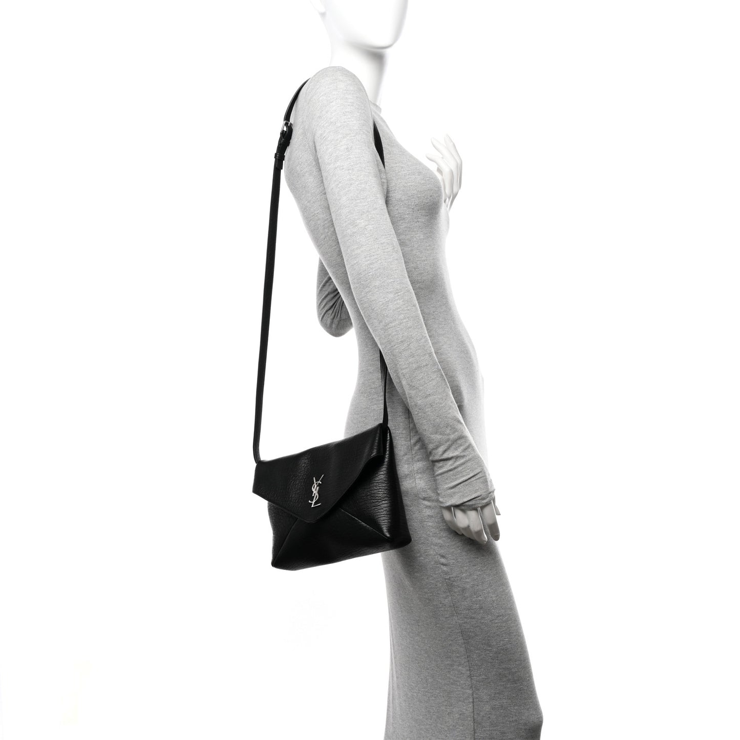 Lambskin Cassandre Envelope Messenger Black