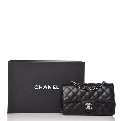 Chanel Lambskin Quilted Mini Rectangular Flap Black 8 of 8