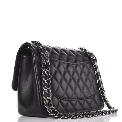 Chanel Lambskin Quilted Jumbo Double Flap Black 4 of 12