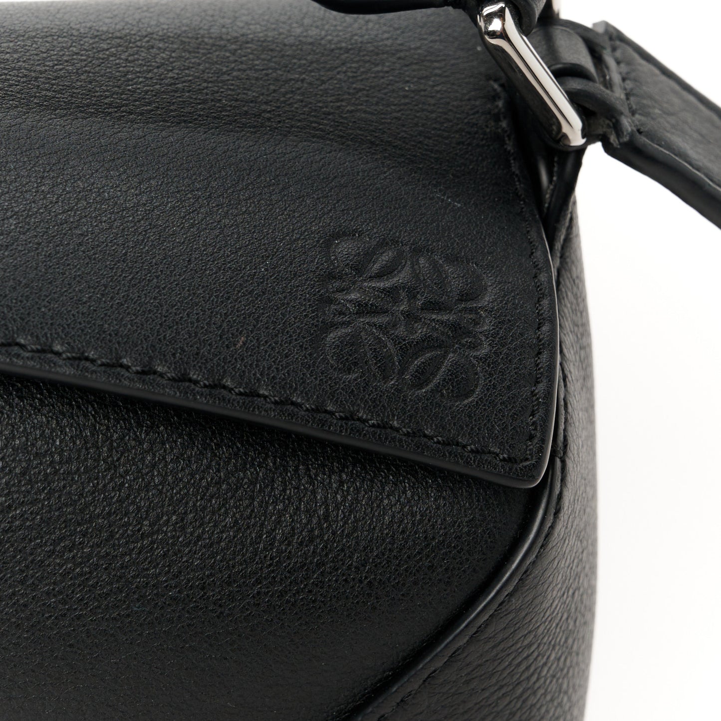 Calfskin Mini Puzzle Edge Bag Black