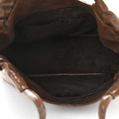 Saint Laurent Patent Calfskin Belle de Jour Cabas Tote Camel 4 of 7