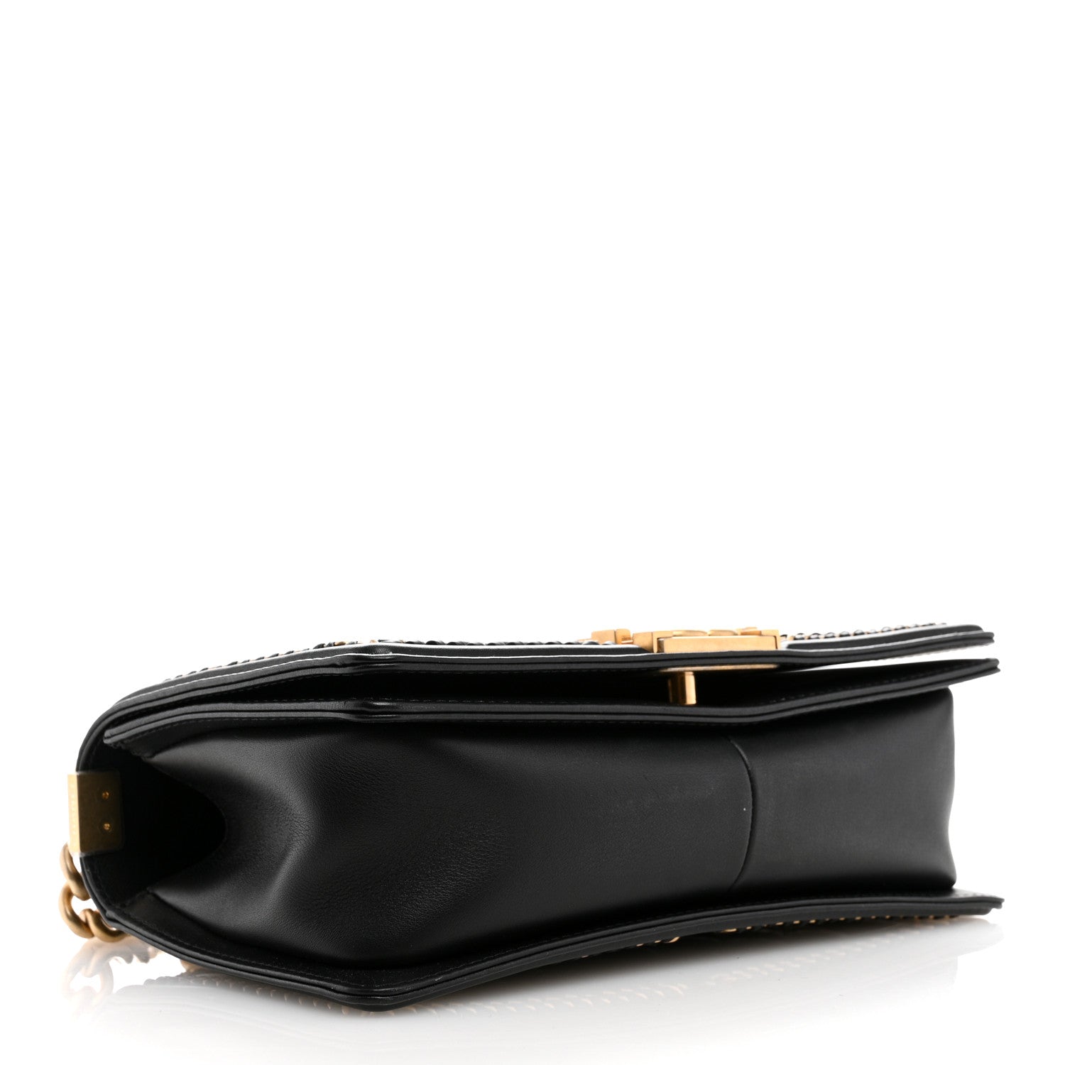 Chanel Lambskin Quilted Medium Top Handle Boy Flap Black 4 of 11