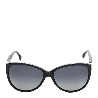 Chanel Lambskin Quilted Acetate CC Sunglasses 5225-Q Black 2 of 7