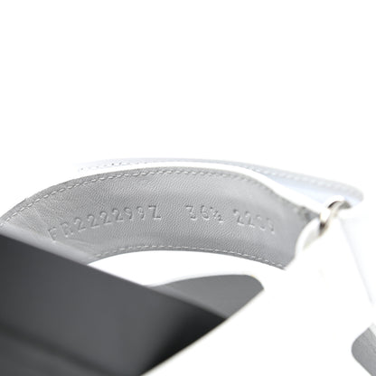Hermes Calfskin Womens Chypre Sandals 36.5 White 8 of 9
