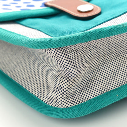 Hermes Toile Canvas Barenia Childrens Jeux Dans La Jungle Backpack Outremer 8 of 9