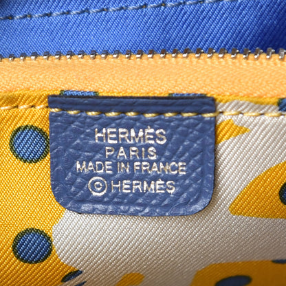 Hermes Epsom Silk'In Compact Wallet Bleu Brighton 6 of 8