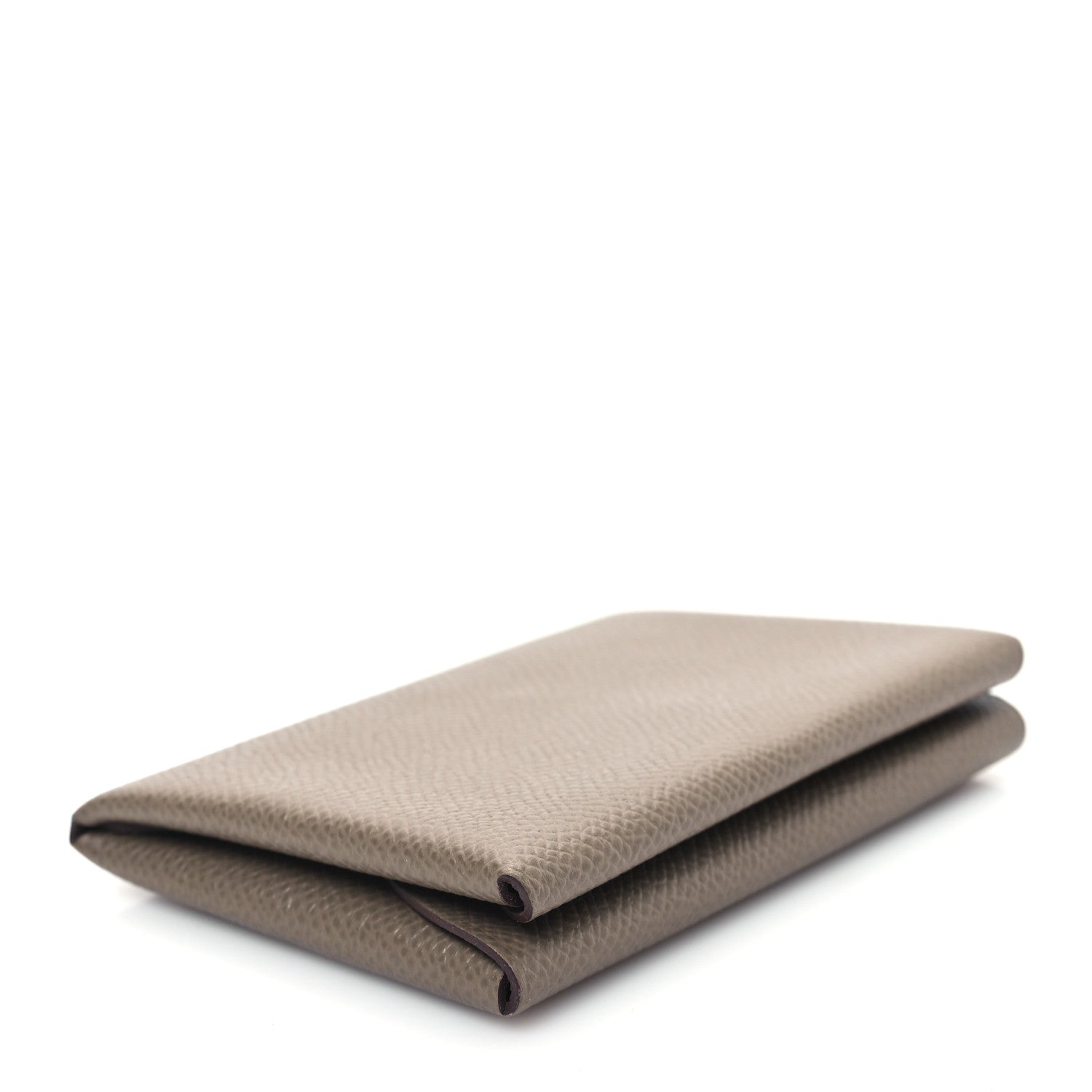 Hermes Epsom Calvi Duo Card Case Etoupe 4 of 9