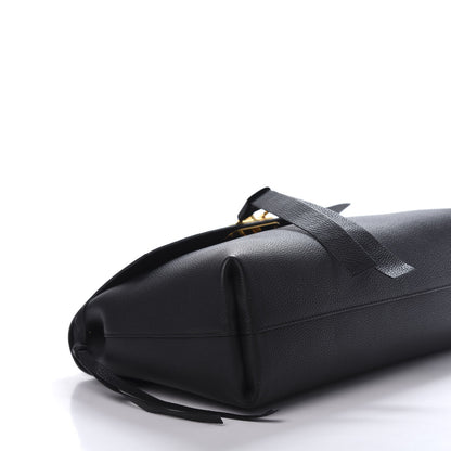 Valentino Garavani Pebbled Calfskin Large VRing Chain Shoulder Bag Black 6 of 11
