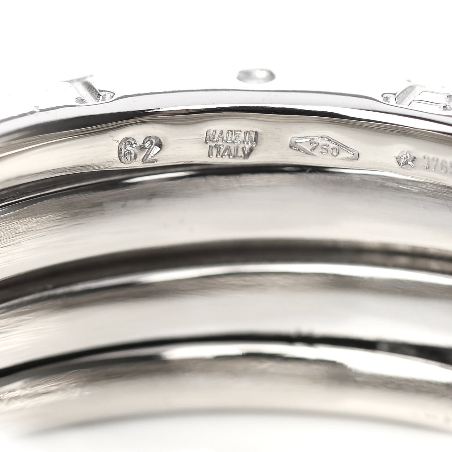 18K White Gold B.Zero1 Three-Band Ring 62 10