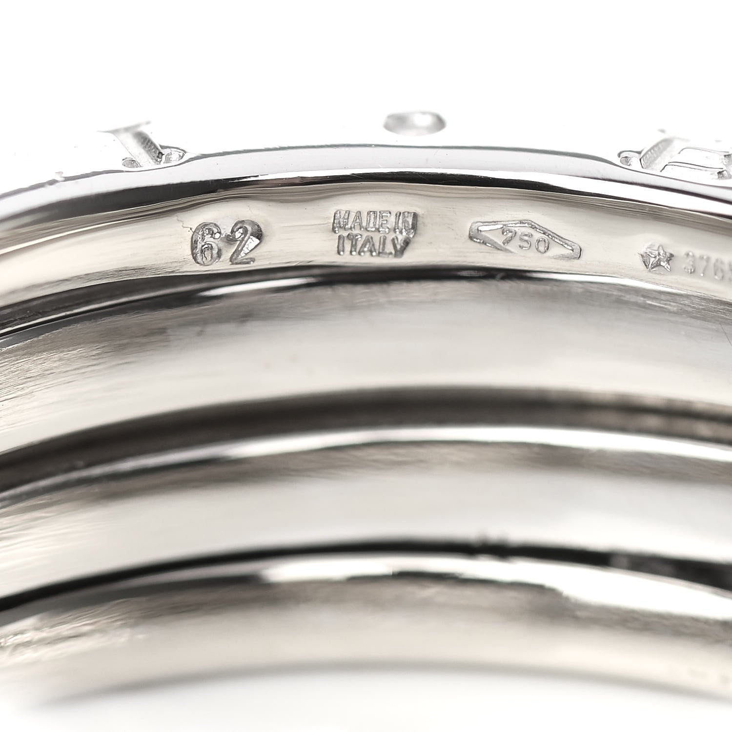 Bulgari 18K White Gold B.Zero1 Three-Band Ring 62 10 5 of 6