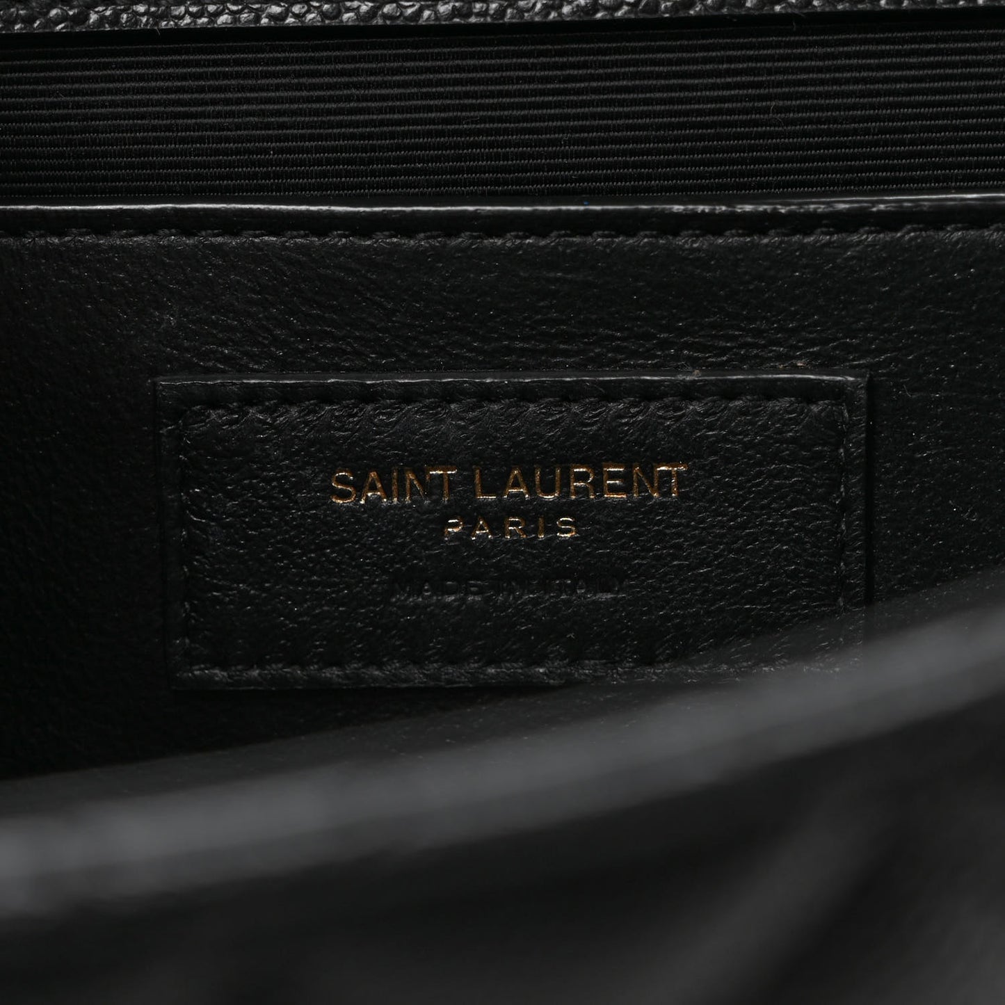 Grain De Poudre Textured Mixed Matelasse Triquilt Medium Monogram Satchel Black