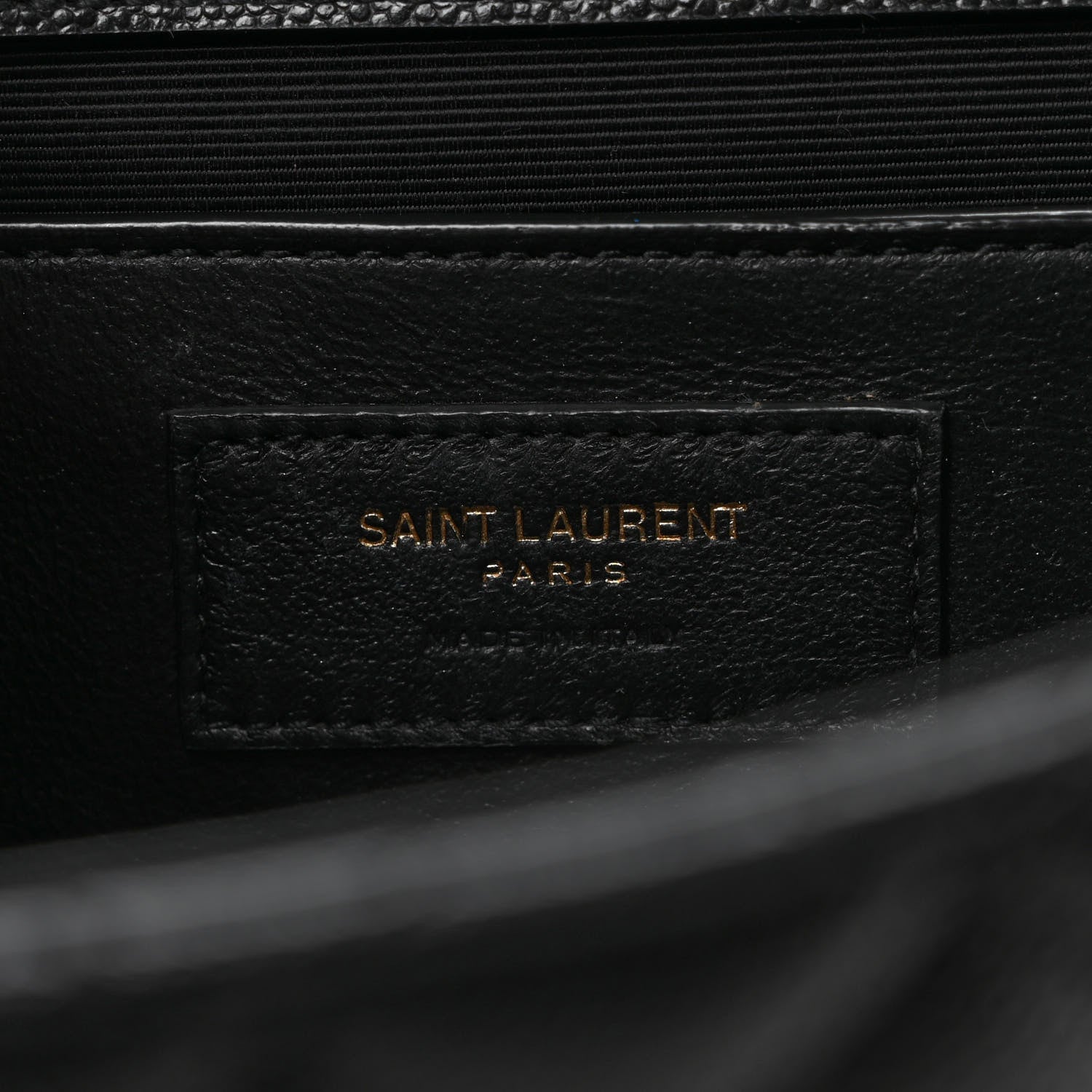 Saint Laurent Grain De Poudre Textured Mixed Matelasse Triquilt Medium Monogram Satchel Black 6 of 8