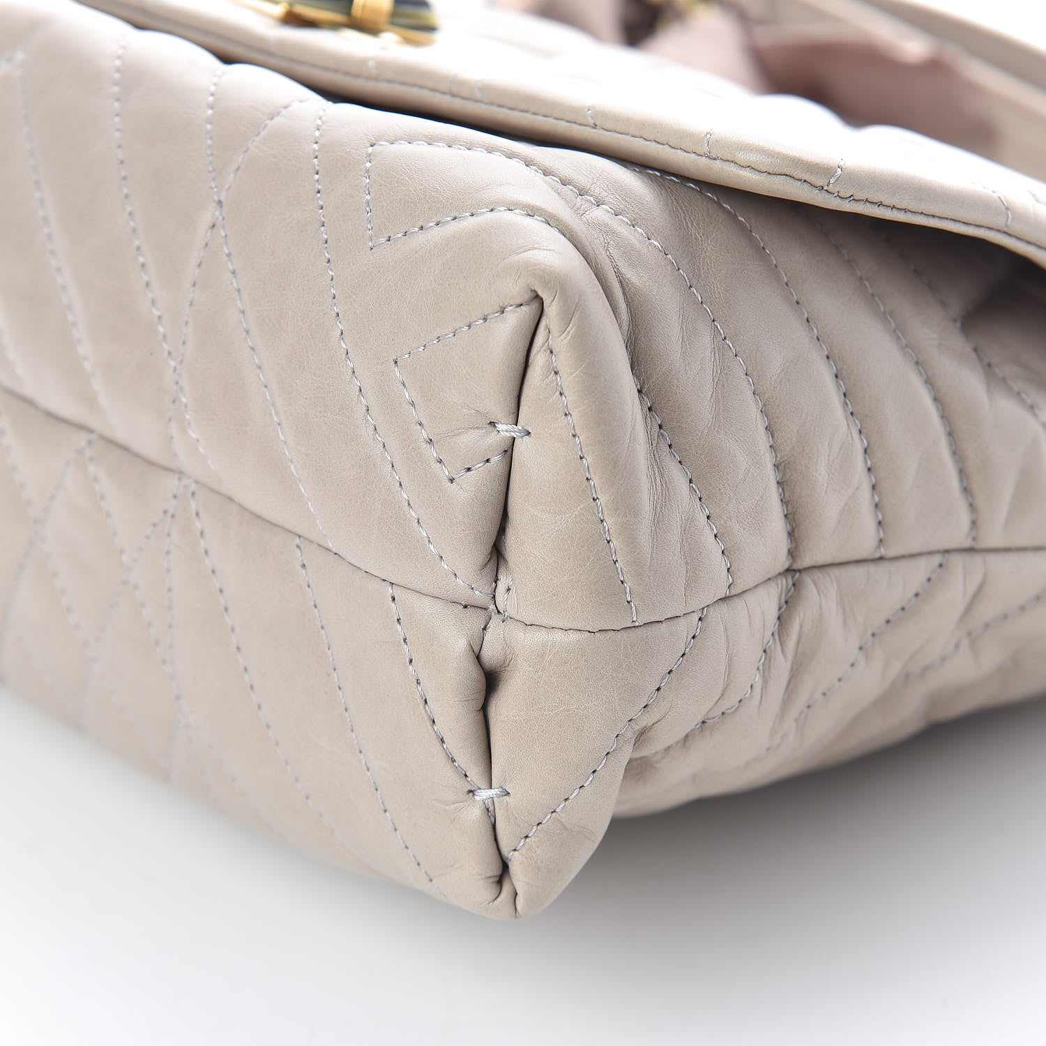 Lanvin Calfskin Quilted Medium Happy Shoulder Bag Grey 9 of 9