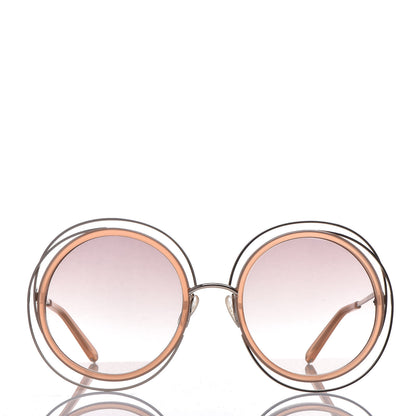 Chloe Oversized Round Carlina Sunglasses CE120S Peach Pink 3 of 8