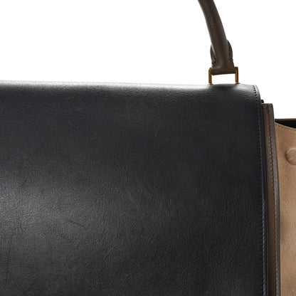 Celine Calfskin Suede Tri-color Large Trapeze Olive 13 of 22