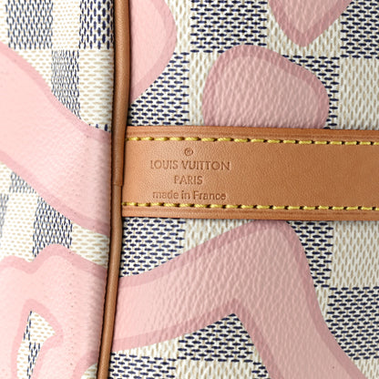 Louis Vuitton Damier Azur Tahitienne Speedy Bandouliere 30 Rose Ballerine 6 of 9