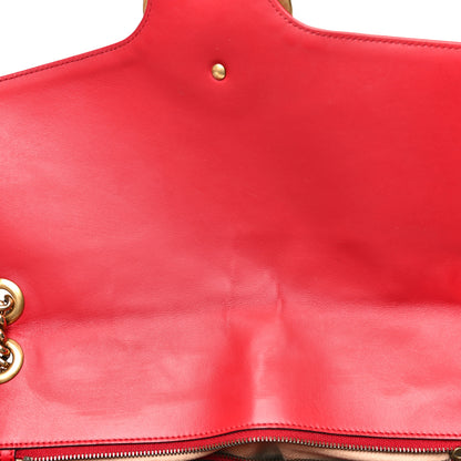 Gucci Calfskin Matelasse Large GG Marmont Shoulder Bag Hibiscus Red 12 of 19
