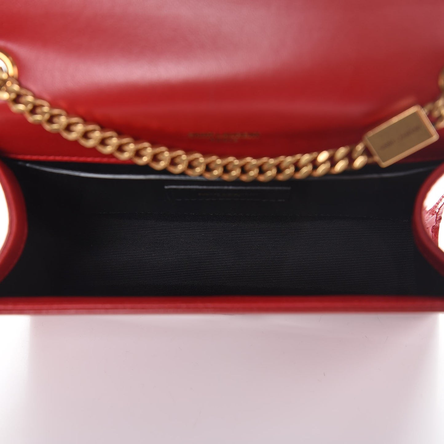 Patent Small Monogram Kate Satchel Red