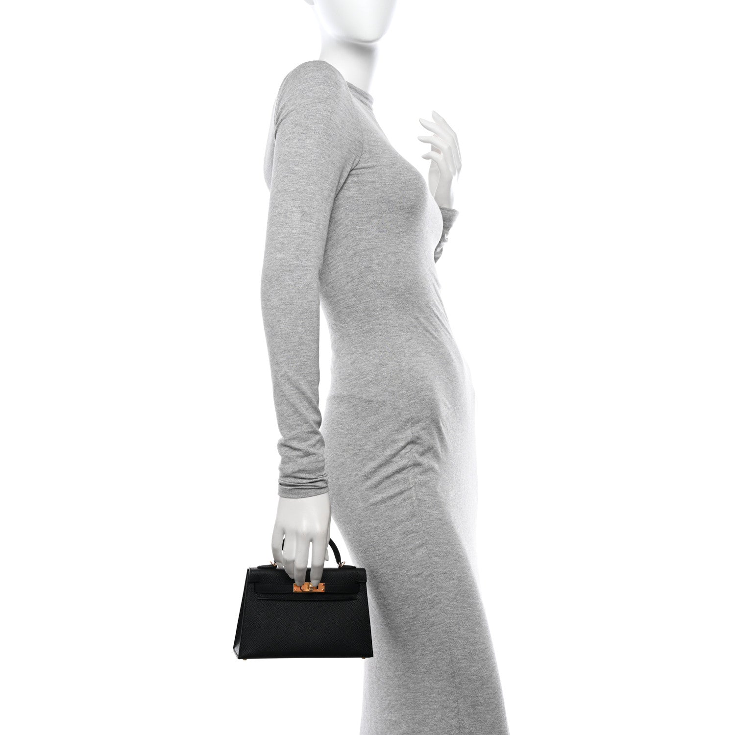 Hermes Epsom Mini Kelly Sellier 20 Black 2 of 11