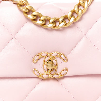 Chanel Goatskin Quilted Medium Chanel 19 Flap Light Pink 8 of 10