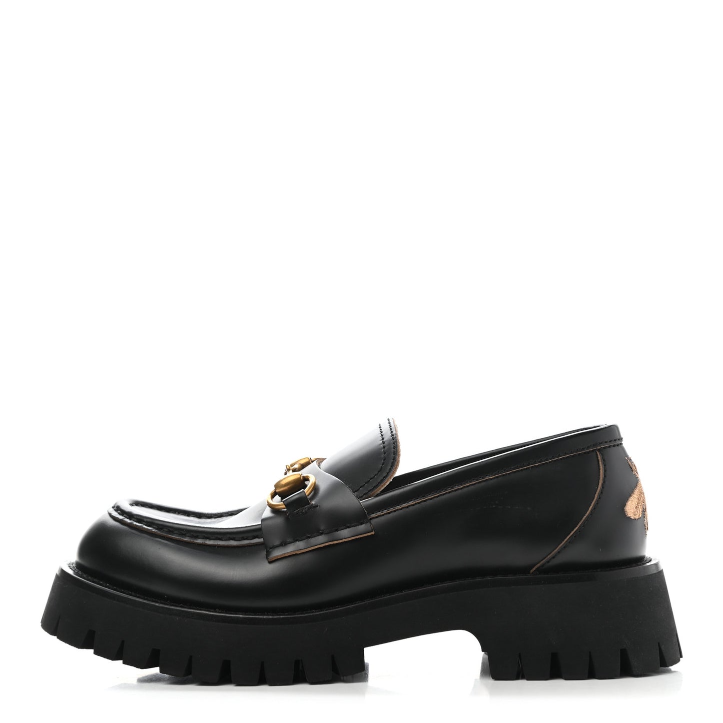 Cordovan Lux Womens Harald Horsebit 25mm Platform Loafers 37.5 Black