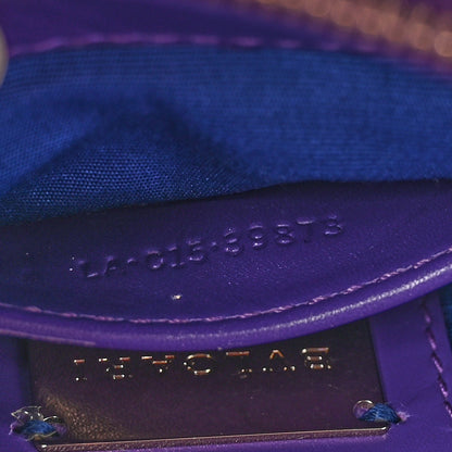 Bulgari Calfskin Galuchat Serpenti Forever Shoulder Bag Purple 8 of 14