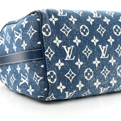 Louis Vuitton LOUIS VUITTON Monogram Jacquard Denim Speedy Bandouliere 25 Bleu 8 of 9