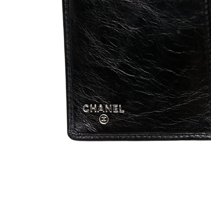 Chanel Aged Calfskin Quilted Cambon Yen Wallet Black 7 of 17