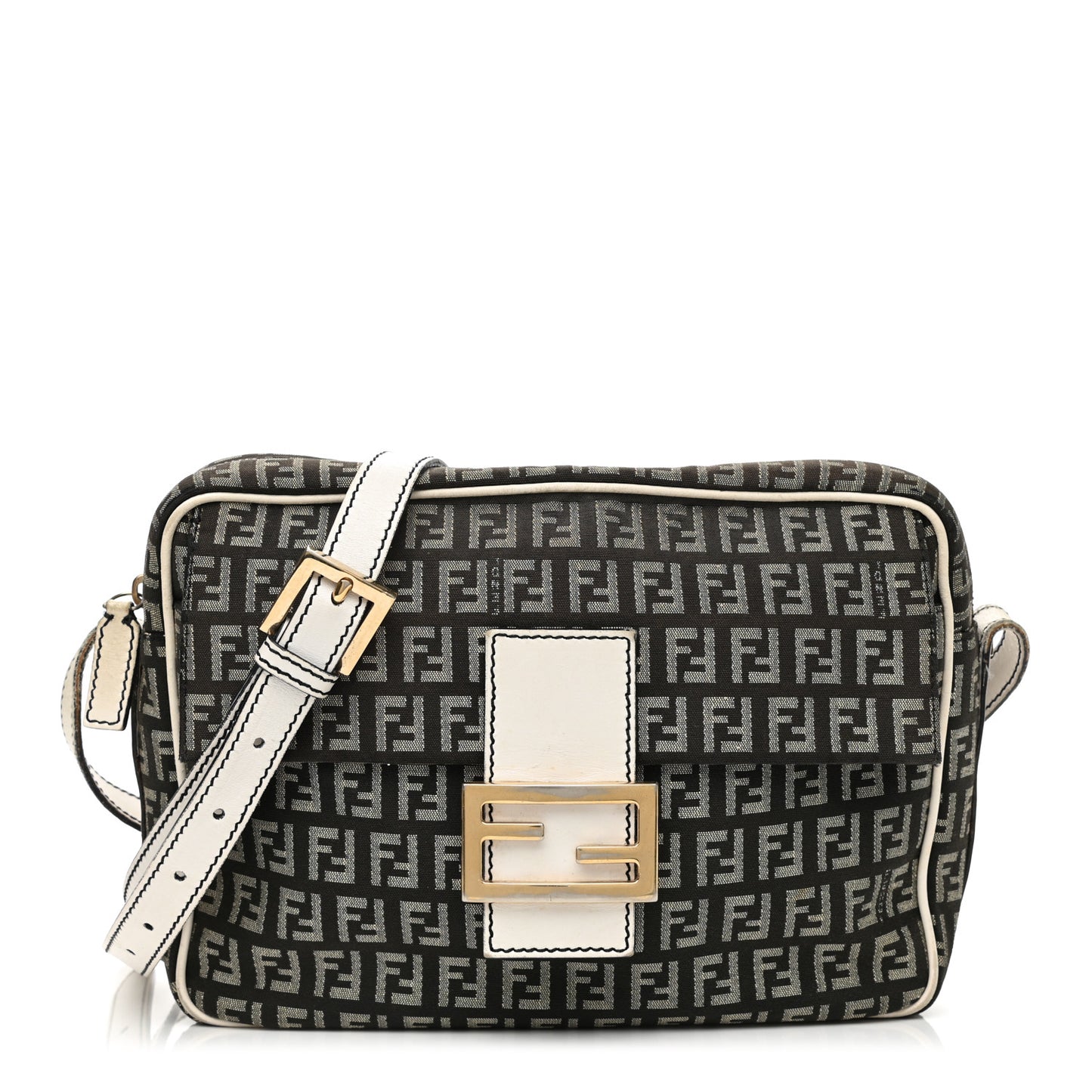 Zucchino Vitello Crossbody Black White