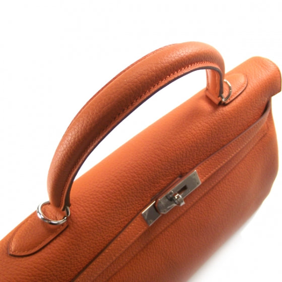 Hermes Togo Kelly 35 Orange Bag 6 of 13