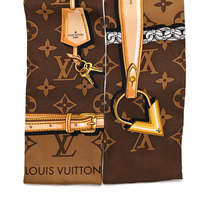 Louis Vuitton Silk Monogram Confidential Bandeau Brown 2 of 4