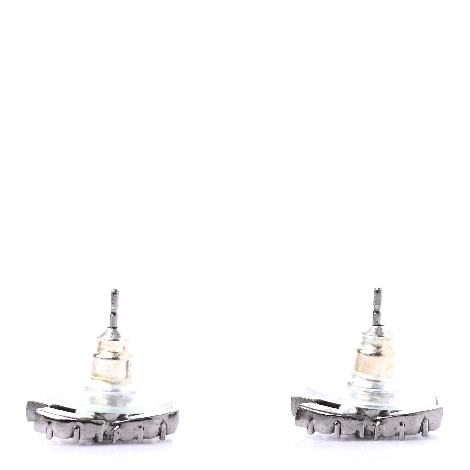 Chanel Ruthenium Crystal CC Earrings 3 of 4
