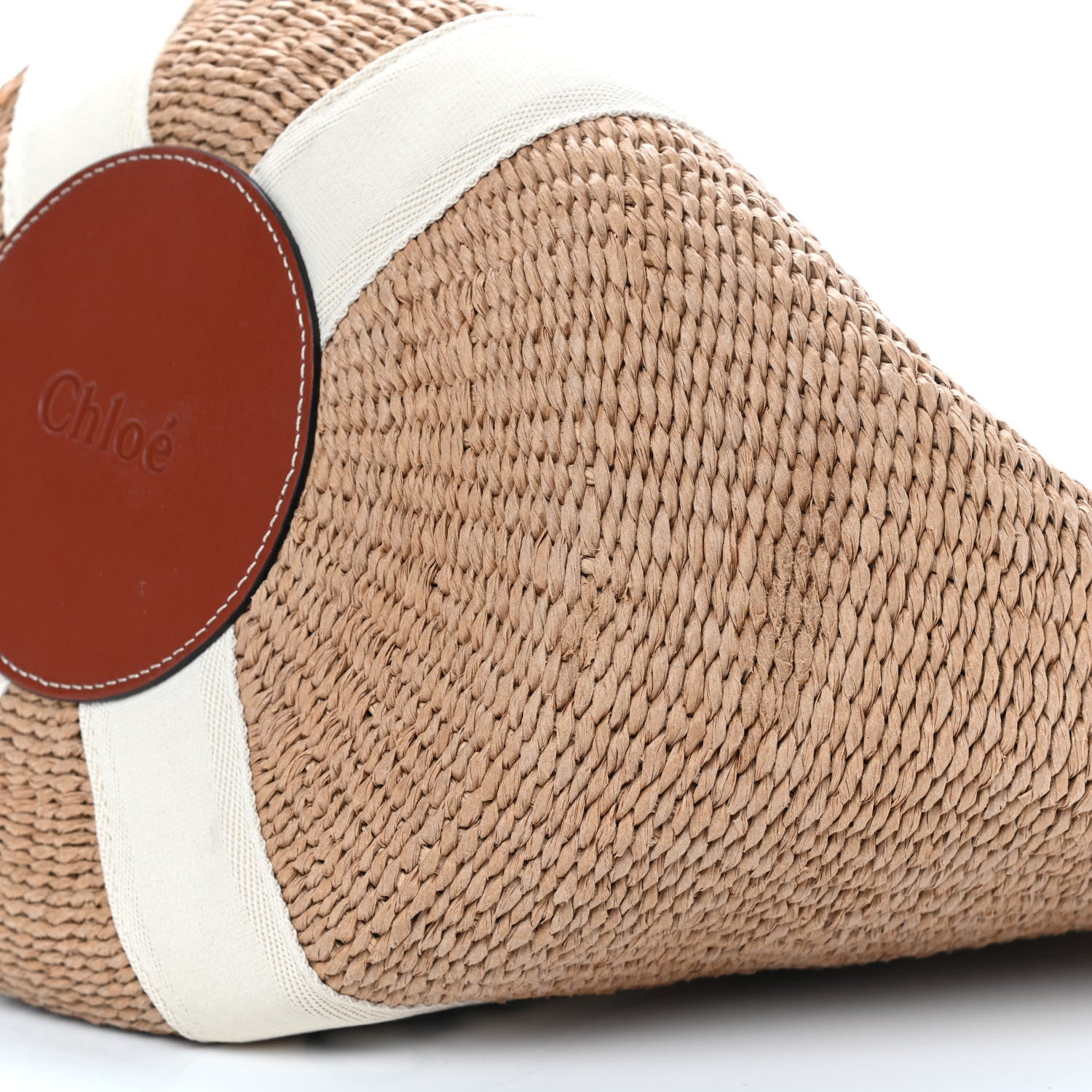Chloe Raffia Medium Woody Tote White 11 of 11