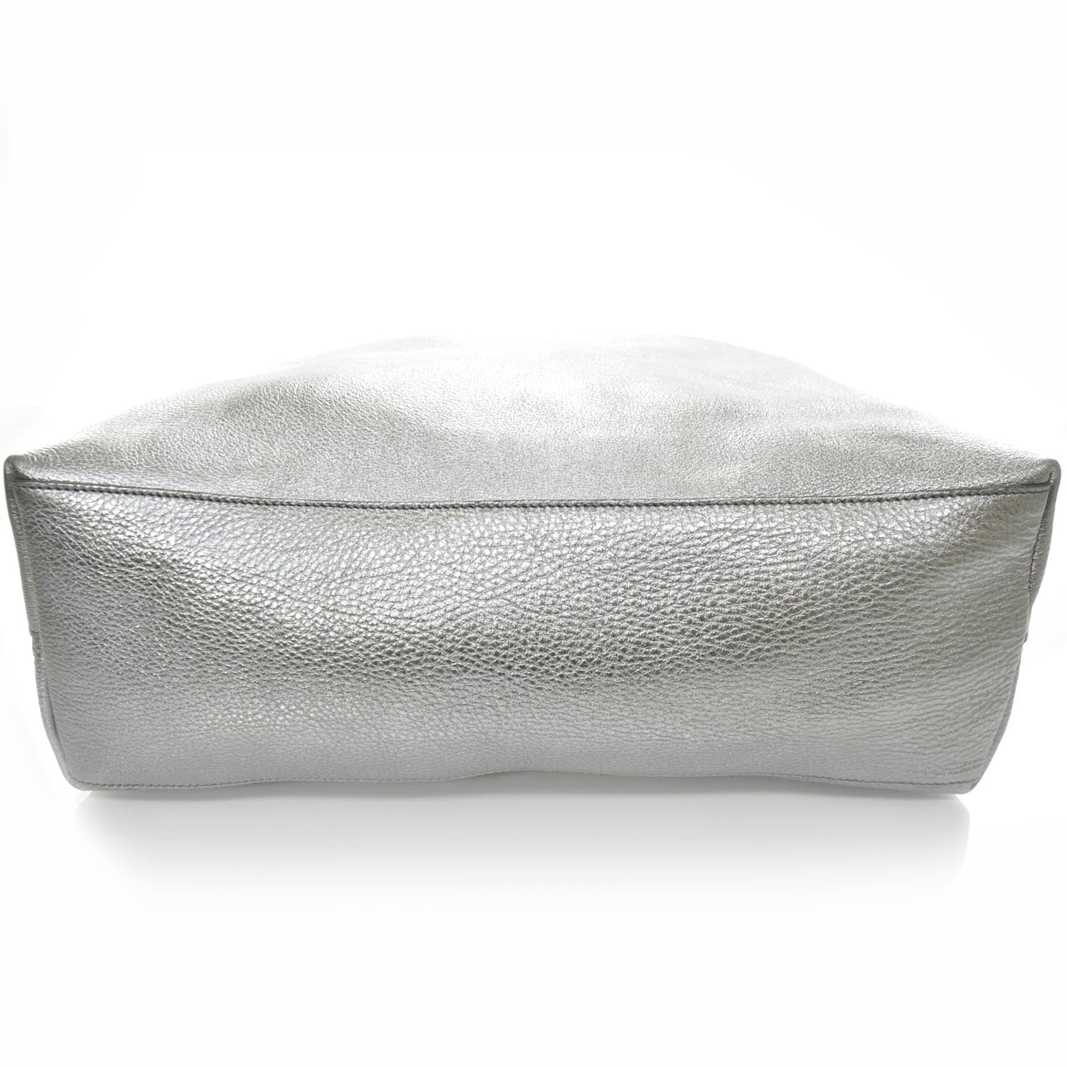 Prada Vitello Daino Tote Silver 4 of 12