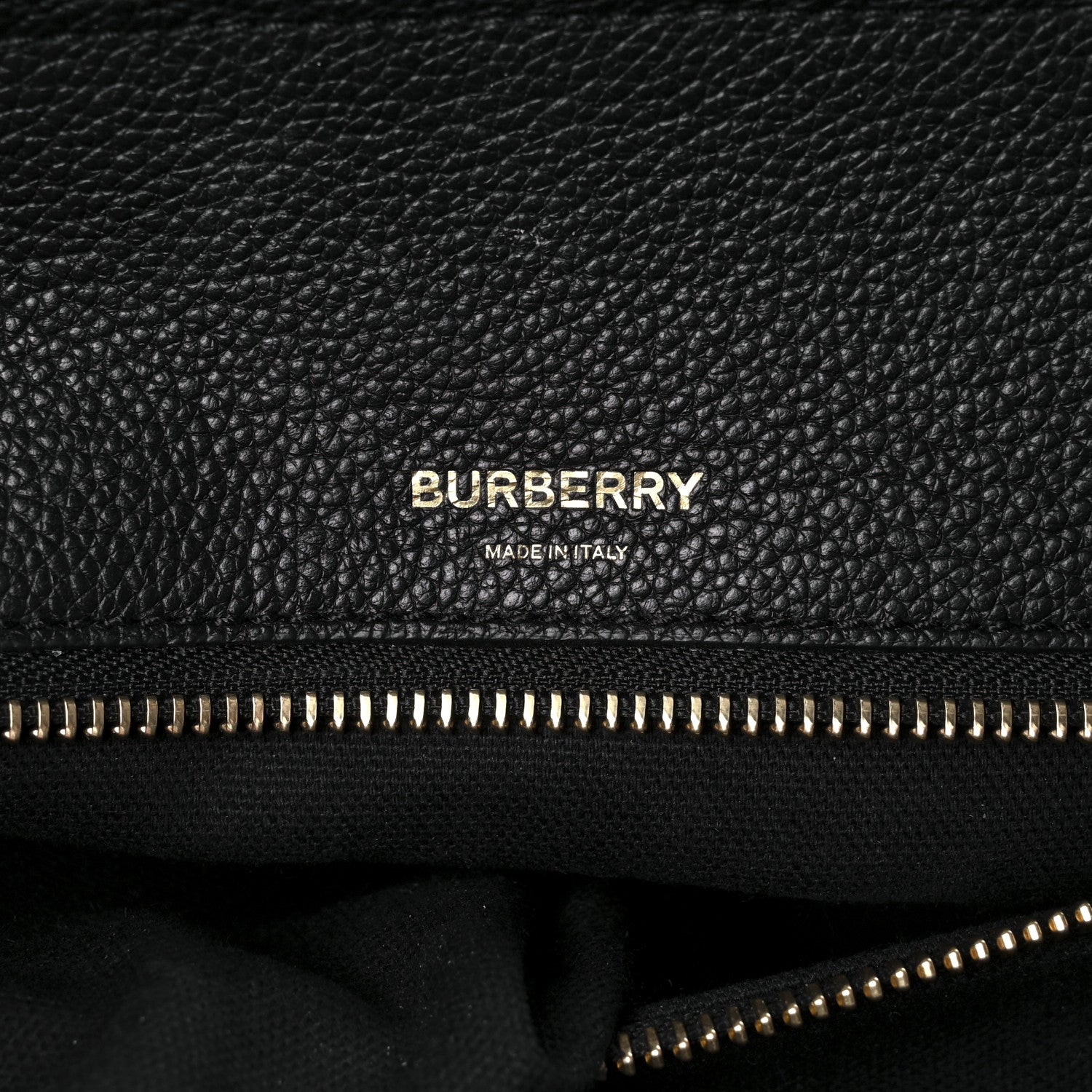 Burberry Grainy Calfskin Medium Title Bag Black 6 of 10